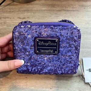 Disney world purple sequin wallet